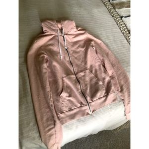 American apparel light pink zip up size small